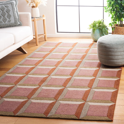 Tapis en laine SAFAVIEH fait main, style Hikariko, moderne du milieu du siècle