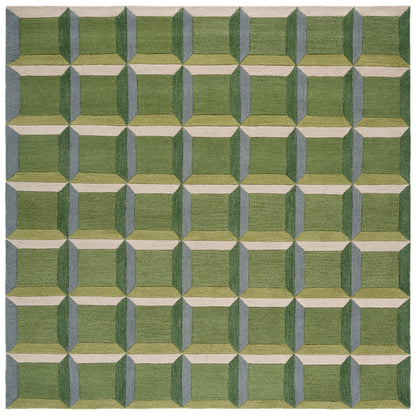 Tapis en laine SAFAVIEH fait main, style Hikariko, moderne du milieu du siècle