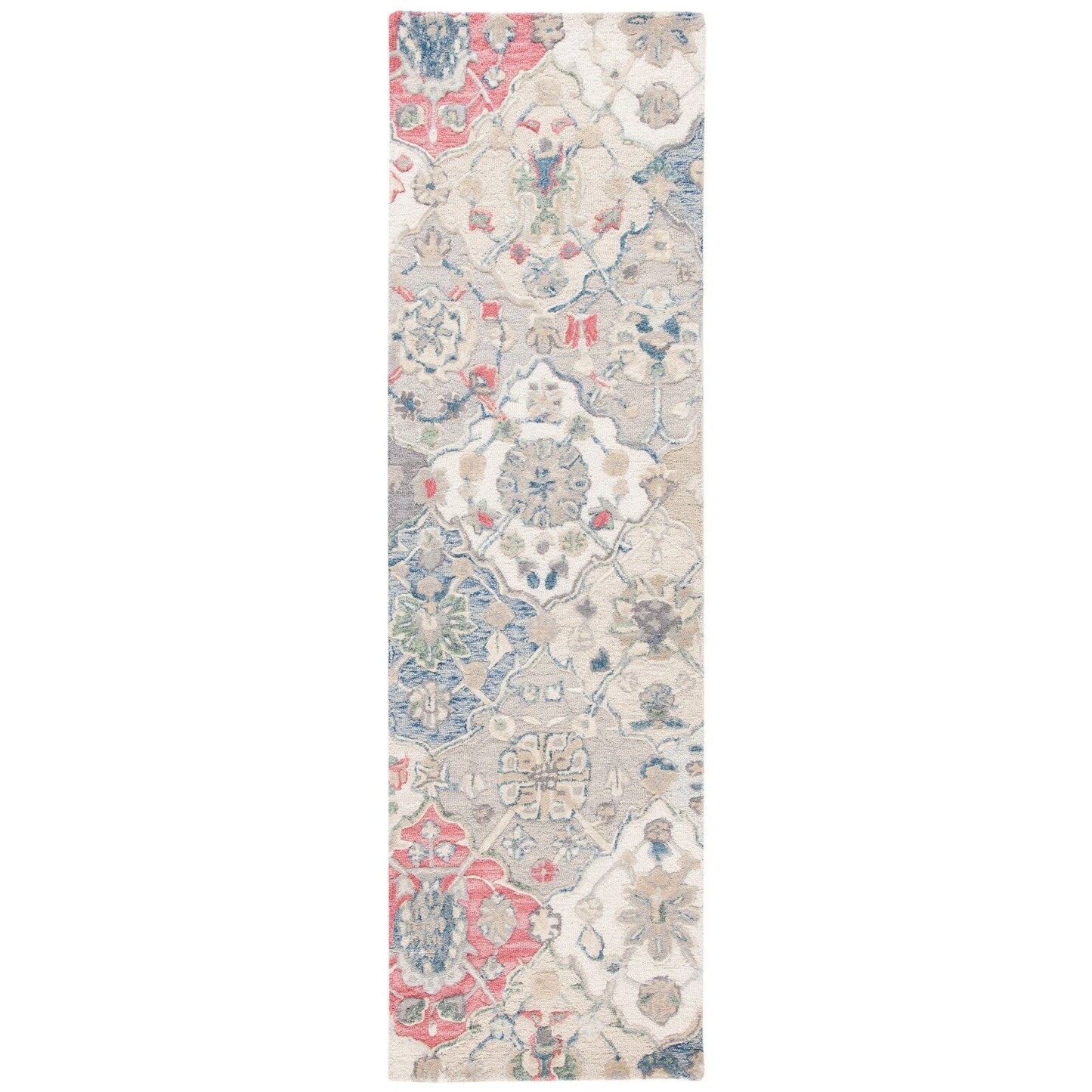 Tapis en laine imprimé floral glamour fait main SAFAVIEH