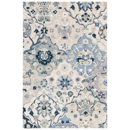 Tapis en laine imprimé floral glamour fait main SAFAVIEH