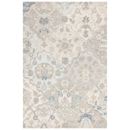Tapis en laine imprimé floral glamour fait main SAFAVIEH