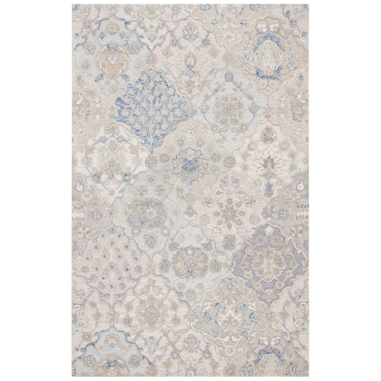 Tapis en laine imprimé floral glamour fait main SAFAVIEH