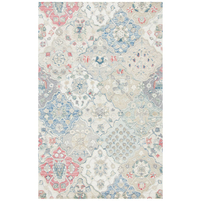 Tapis en laine imprimé floral glamour fait main SAFAVIEH