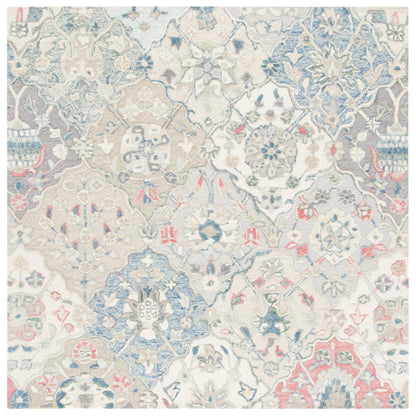 Tapis en laine imprimé floral glamour fait main SAFAVIEH