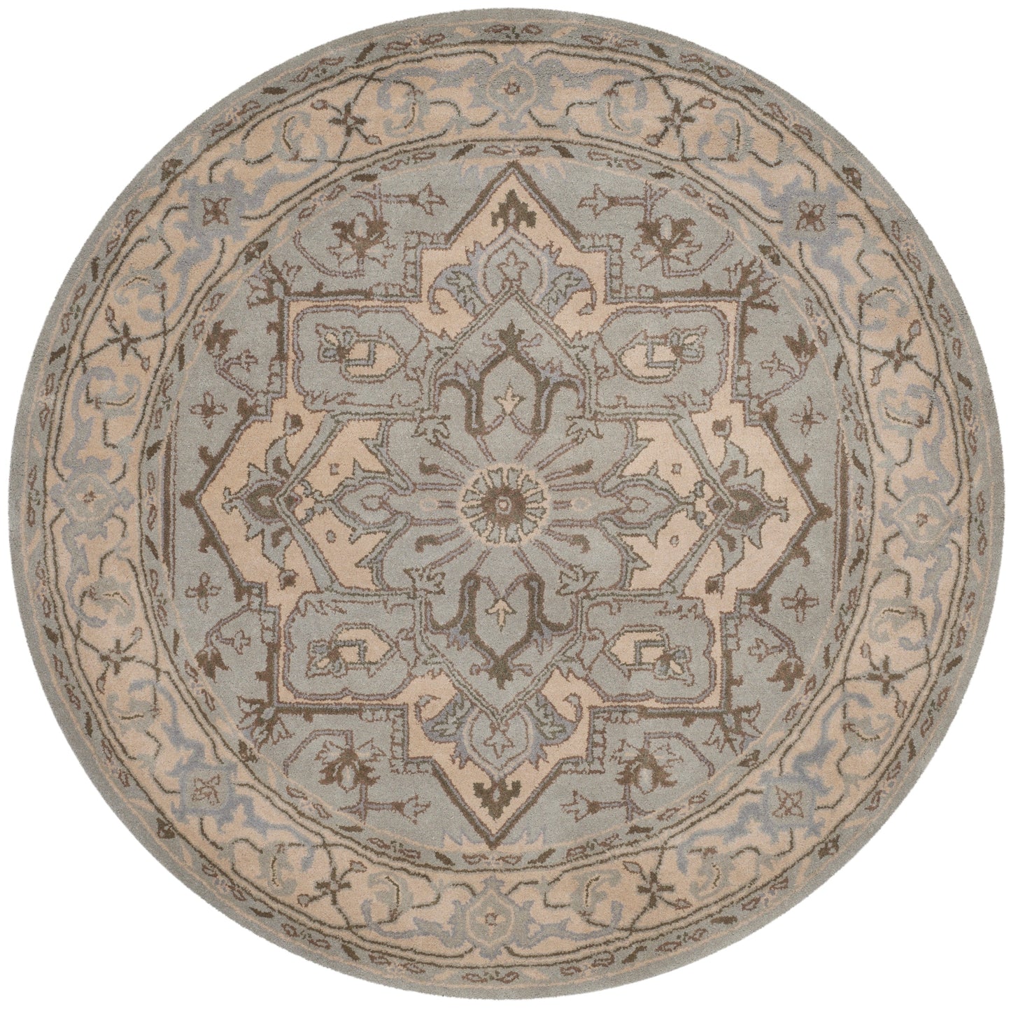 Tapis oriental traditionnel en laine SAFAVIEH fait main, style Dahlia flottant, héritage.