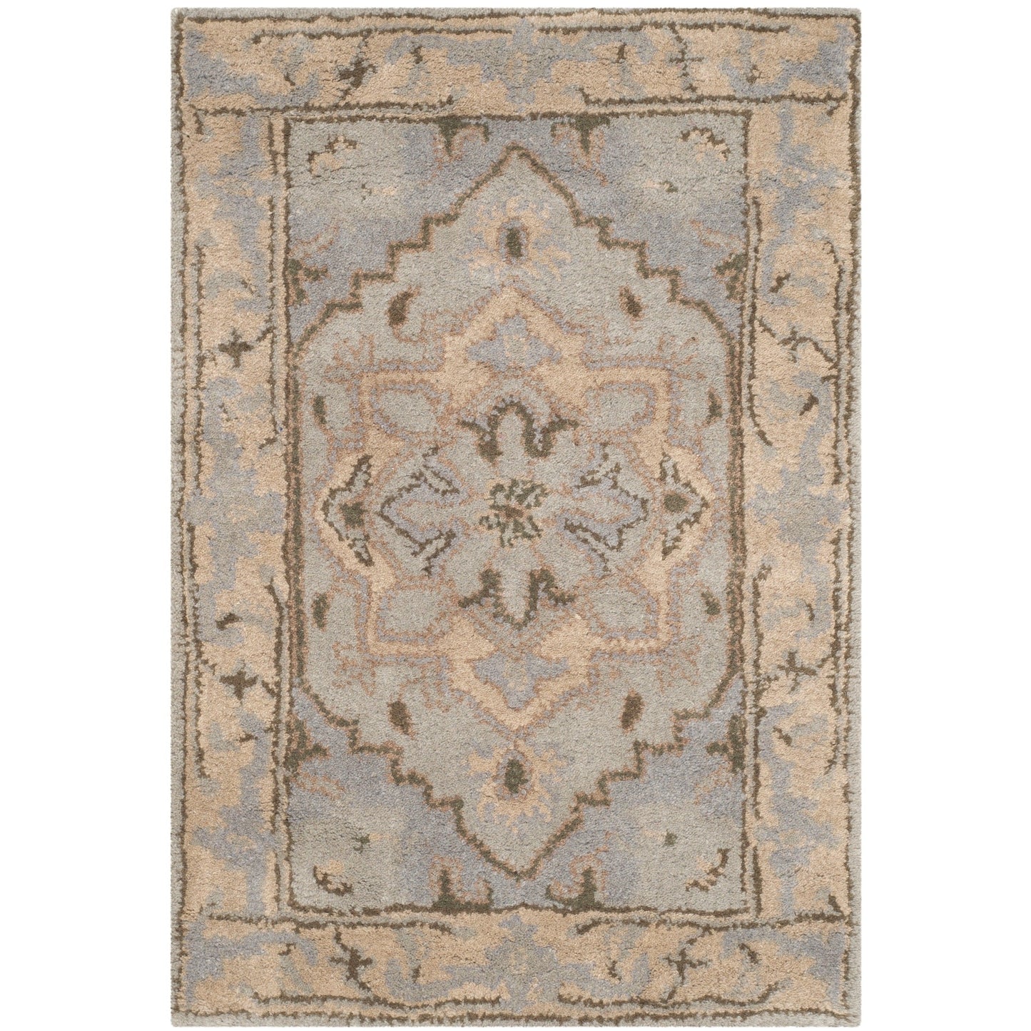 Tapis oriental traditionnel en laine SAFAVIEH fait main, style Dahlia flottant, héritage.