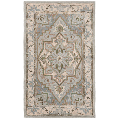 Tapis oriental traditionnel en laine SAFAVIEH fait main, style Dahlia flottant, héritage.