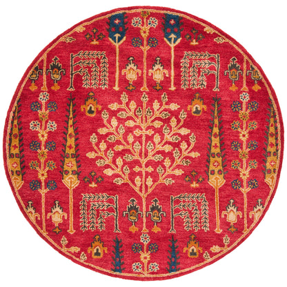 Tapis oriental traditionnel en laine SAFAVIEH fait main, motif floral, style classique.