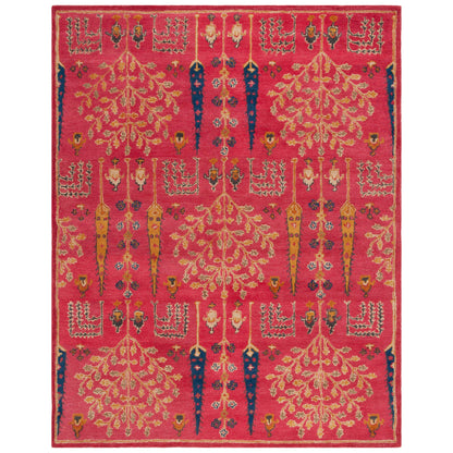 Tapis oriental traditionnel en laine SAFAVIEH fait main, motif floral, style classique.