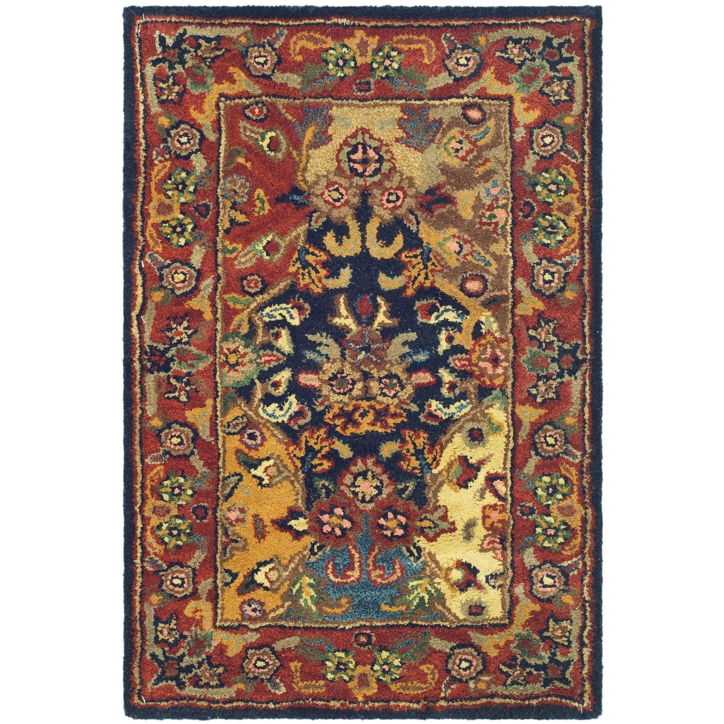 Tapis oriental traditionnel en laine SAFAVIEH fait main, motif reptiles.