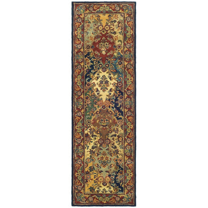Tapis oriental traditionnel en laine SAFAVIEH fait main, motif reptiles.