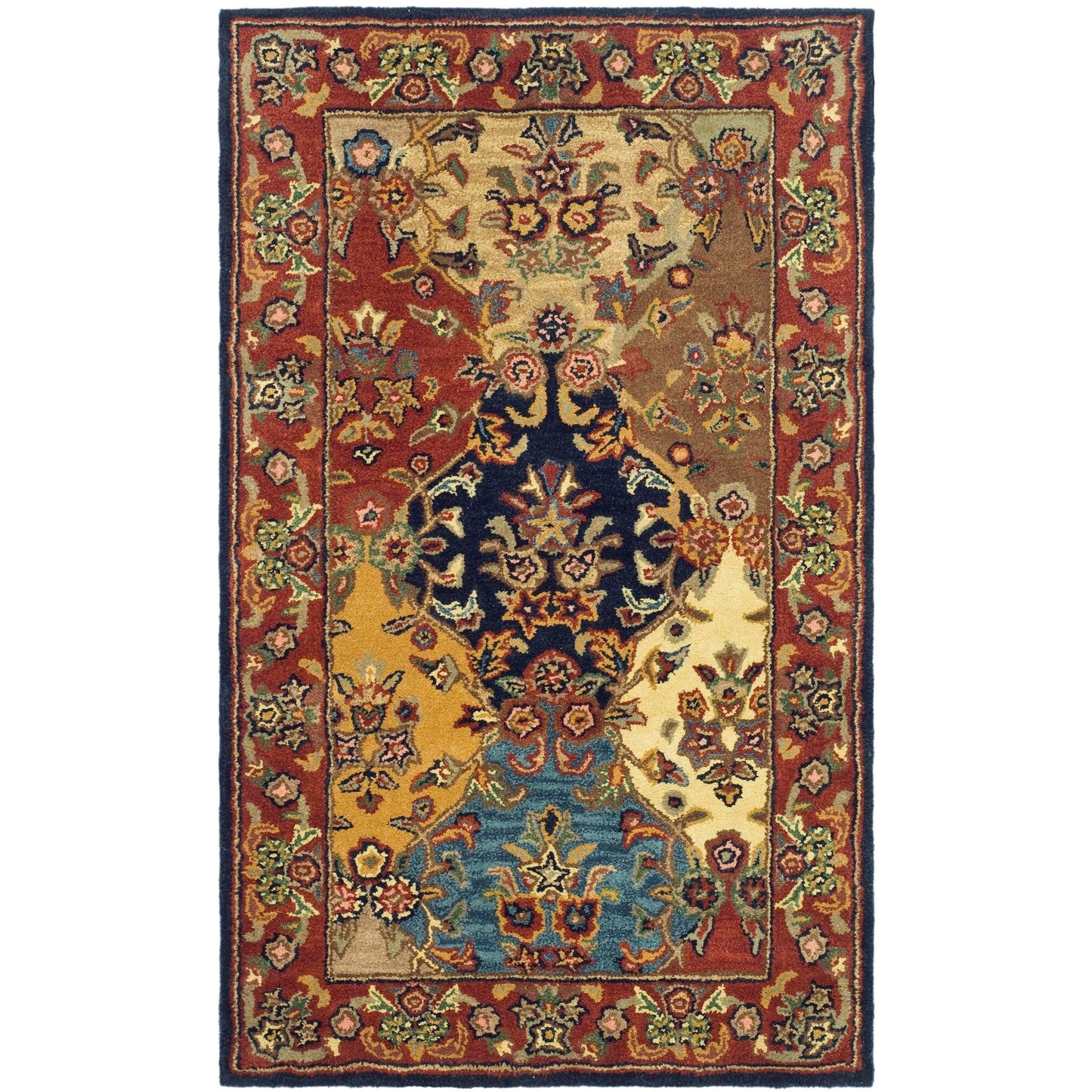 Tapis oriental traditionnel en laine SAFAVIEH fait main, motif reptiles.