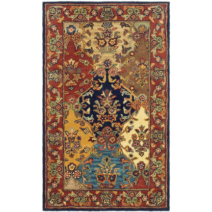 Tapis oriental traditionnel en laine SAFAVIEH fait main, motif reptiles.
