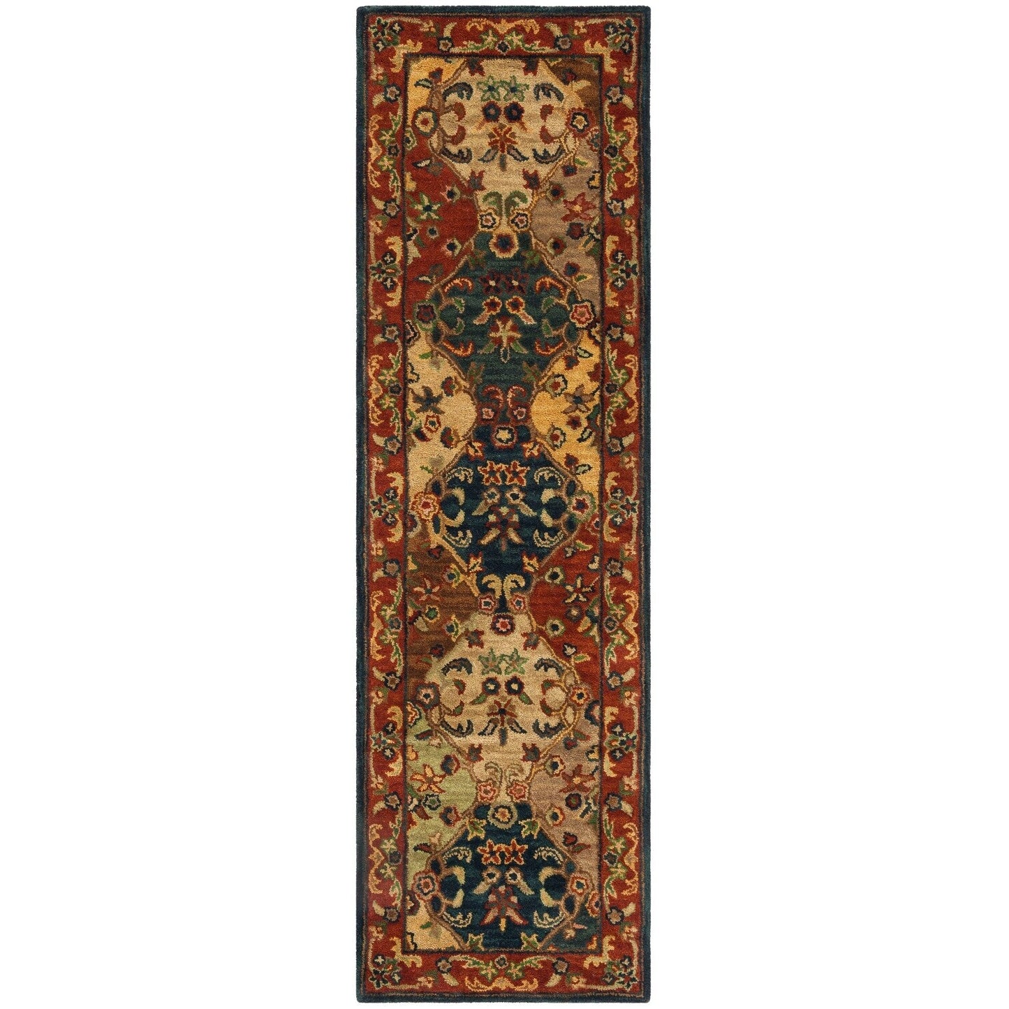 Tapis oriental traditionnel en laine SAFAVIEH fait main, motif reptiles.