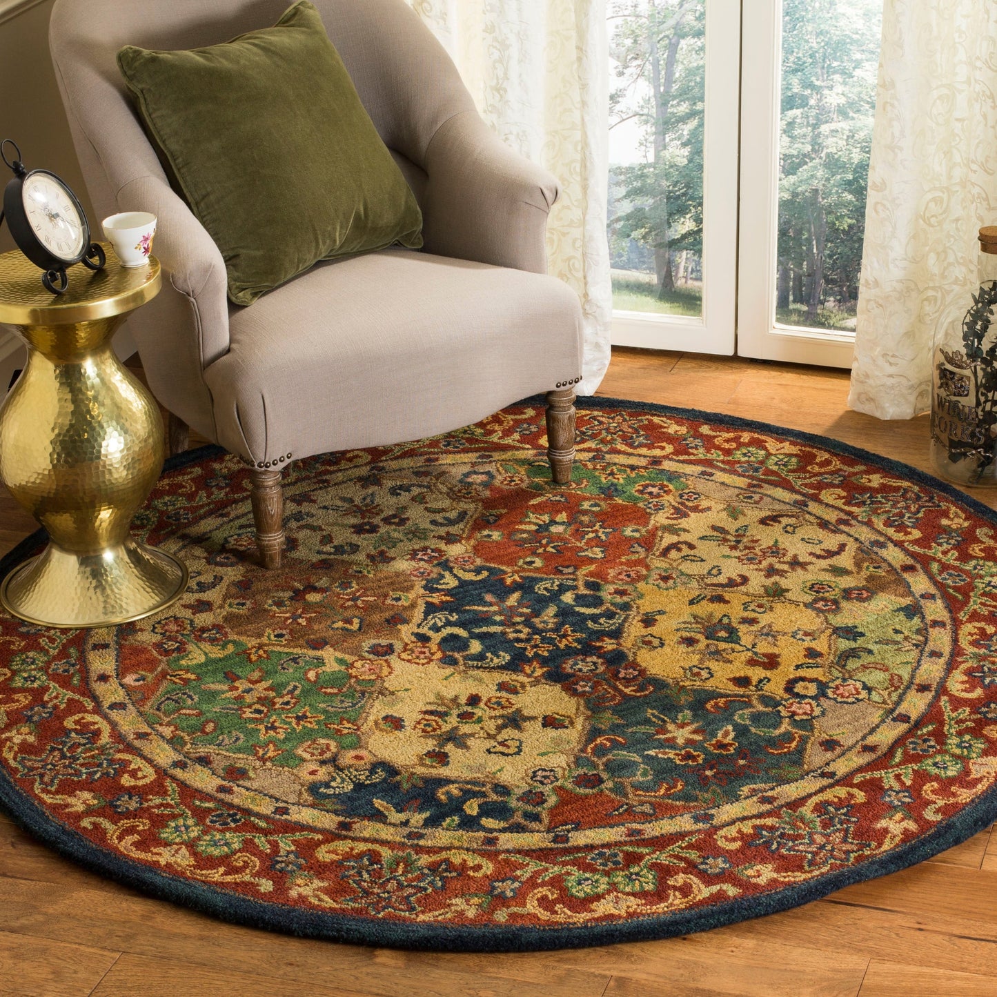 Tapis oriental traditionnel en laine SAFAVIEH fait main, motif reptiles.