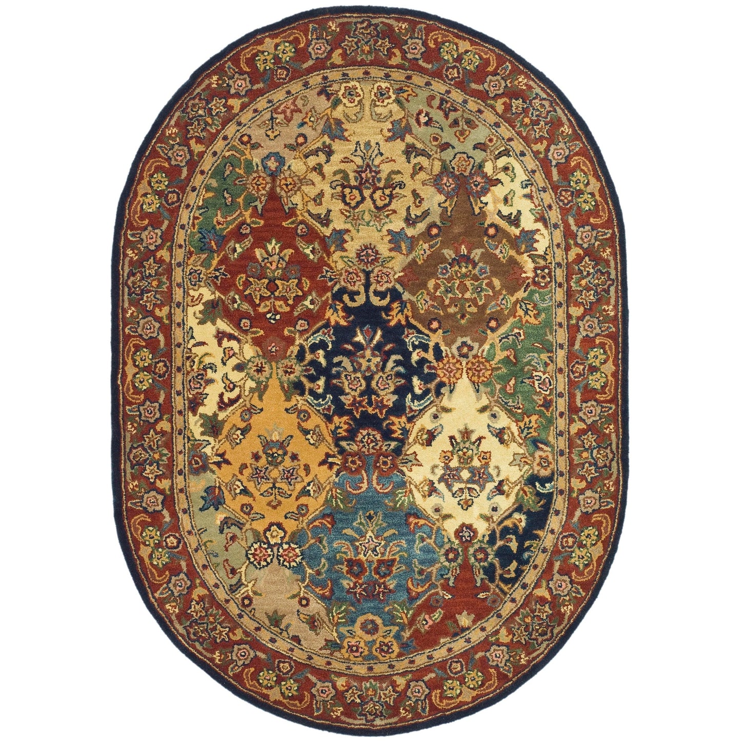 Tapis oriental traditionnel en laine SAFAVIEH fait main, motif reptiles.