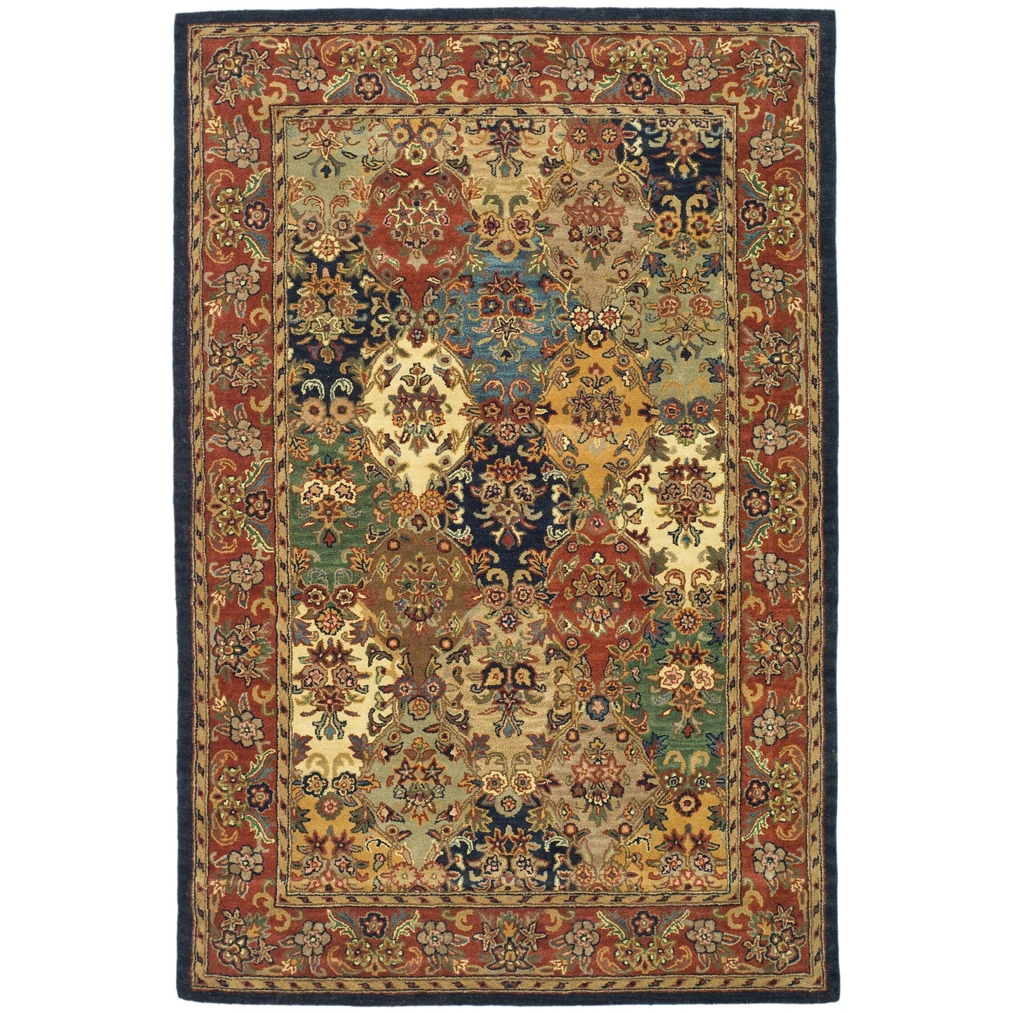Tapis oriental traditionnel en laine SAFAVIEH fait main, motif reptiles.