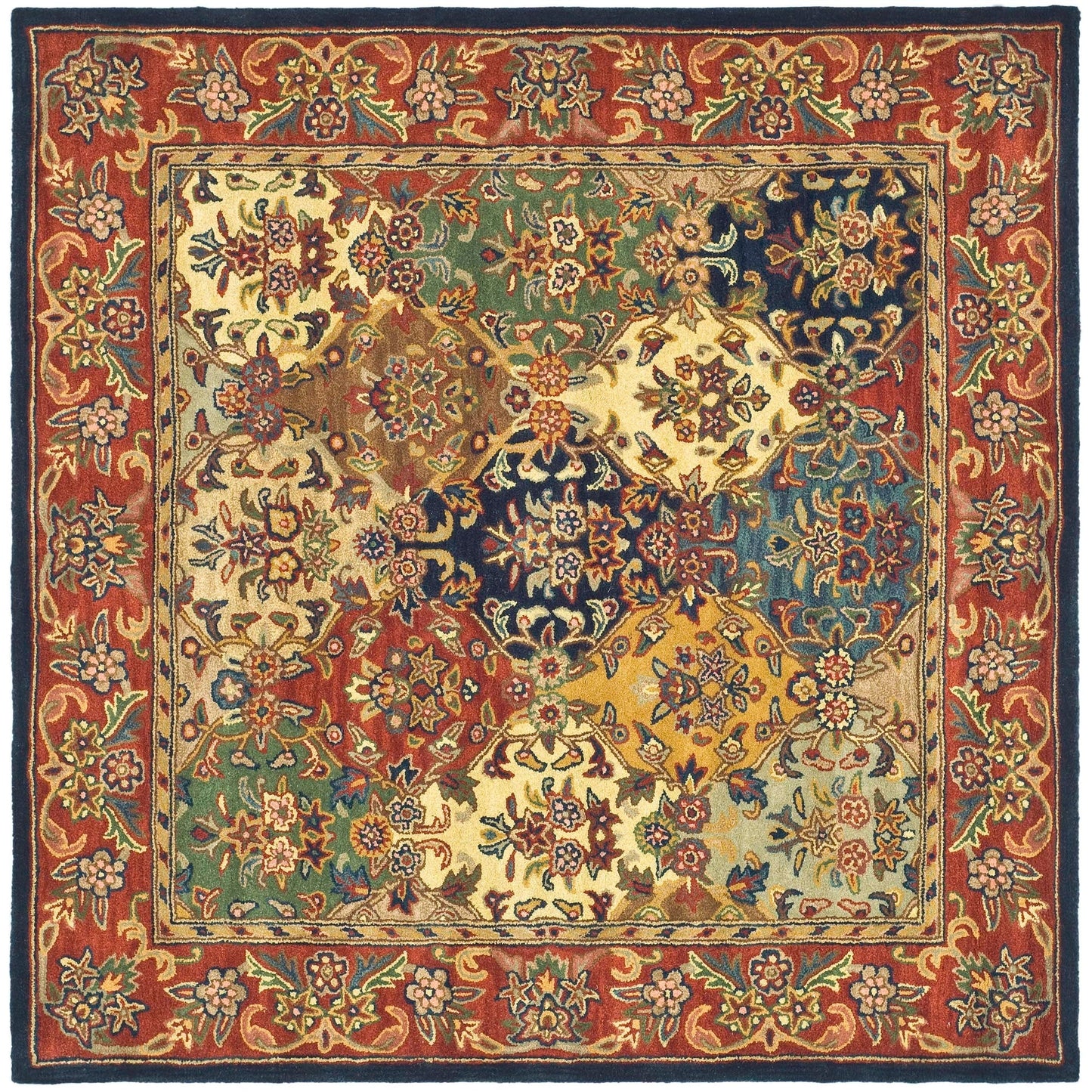 Tapis oriental traditionnel en laine SAFAVIEH fait main, motif reptiles.
