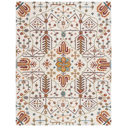 Tapis en laine à motif floral Snjolaug fait main SAFAVIEH Heritage