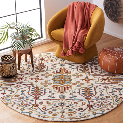 Tapis en laine à motif floral Snjolaug fait main SAFAVIEH Heritage