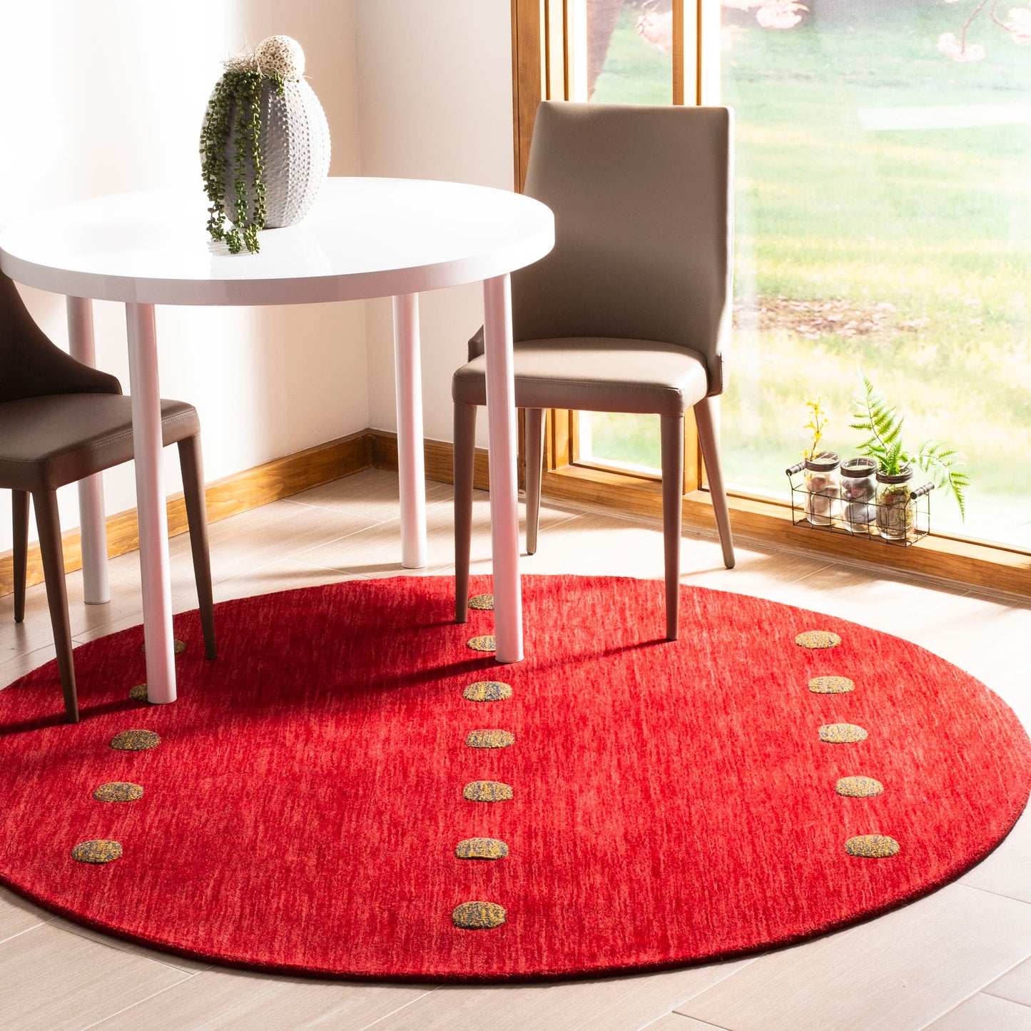 Tapis moderne en laine SAFAVIEH, fait main, motif coquelicot de l'Himalaya