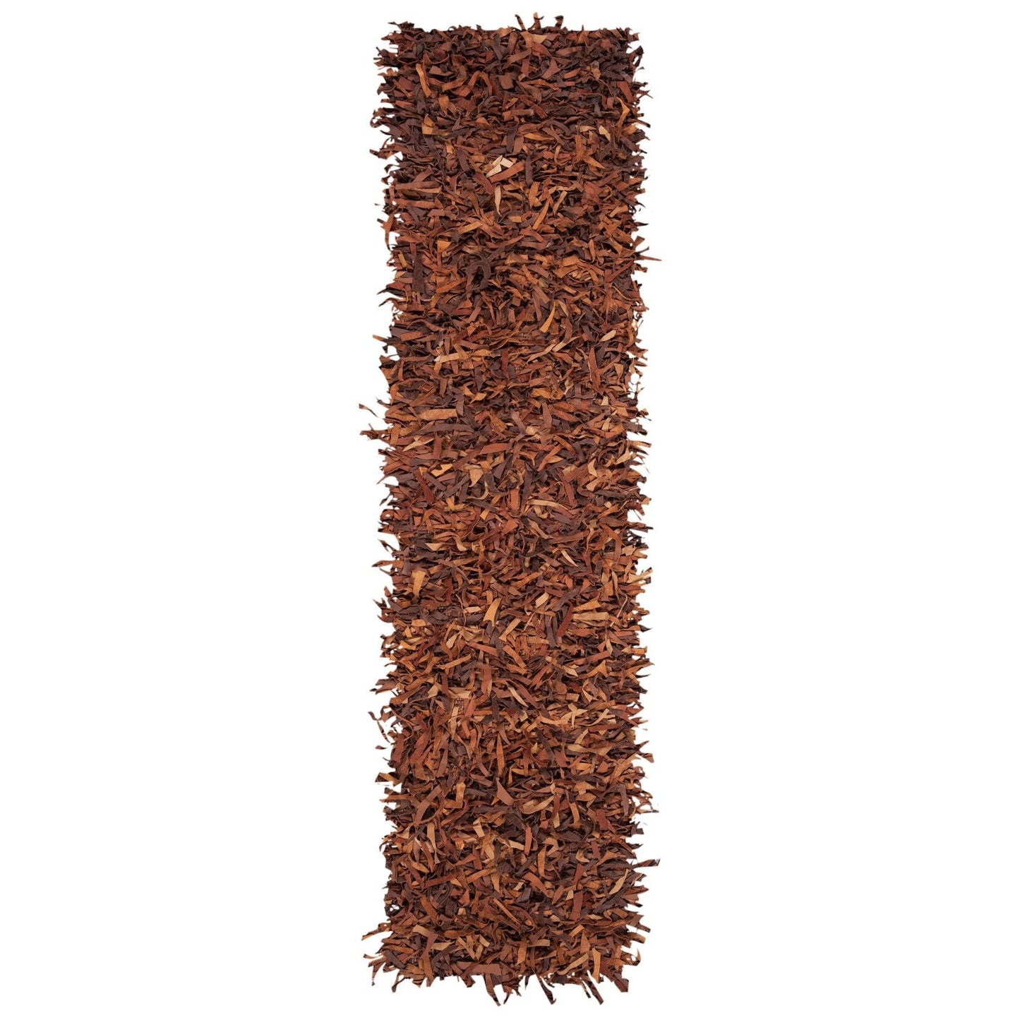 SAFAVIEH Tapis en cuir moderne à poils longs Blayne fait à la main