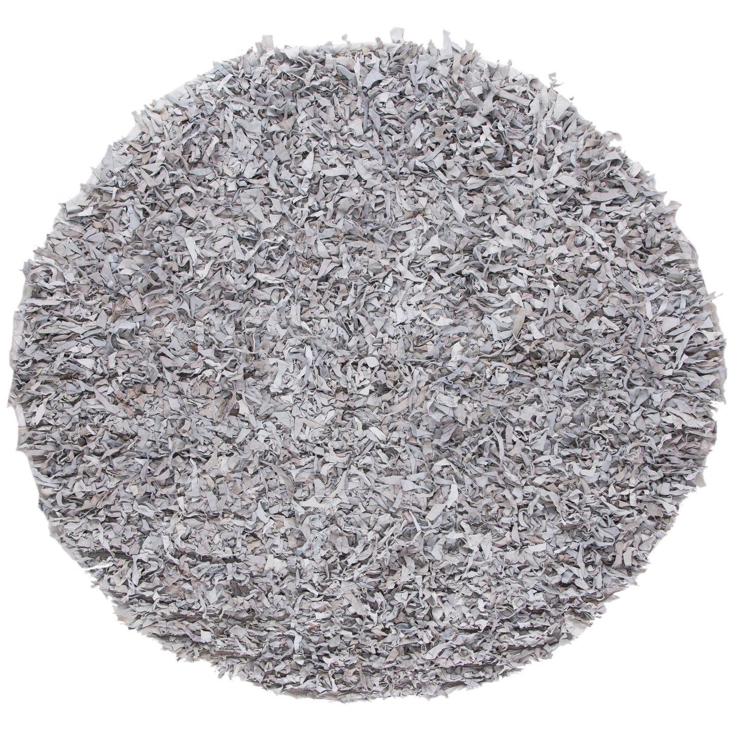 Tapis décoratif moderne SAFAVIEH en cuir shaggy fait main Doinita