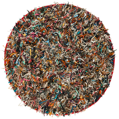 Tapis décoratif moderne SAFAVIEH en cuir shaggy fait main Doinita