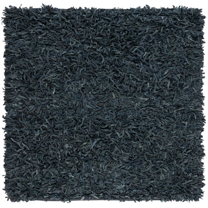 Tapis décoratif moderne SAFAVIEH en cuir shaggy fait main Doinita