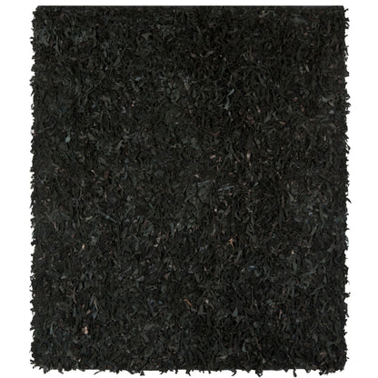 Tapis décoratif moderne SAFAVIEH en cuir shaggy fait main Doinita