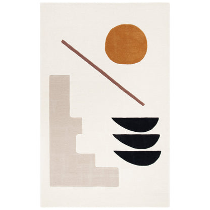 SAFAVIEH Tapis en laine à médaillon moderne Carlijn fait à la main