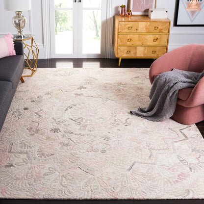 SAFAVIEH Tapis en laine à médaillon moderne Carlijn fait à la main