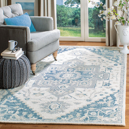 Tapis en laine SAFAVIEH à micro-boucles, motif médaillon Gulseven, fait main