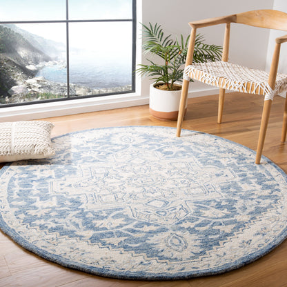 Tapis en laine SAFAVIEH à micro-boucles, motif médaillon Gulseven, fait main