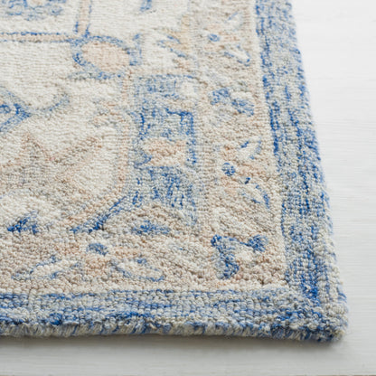 Tapis en laine SAFAVIEH à micro-boucles, motif médaillon Gulseven, fait main