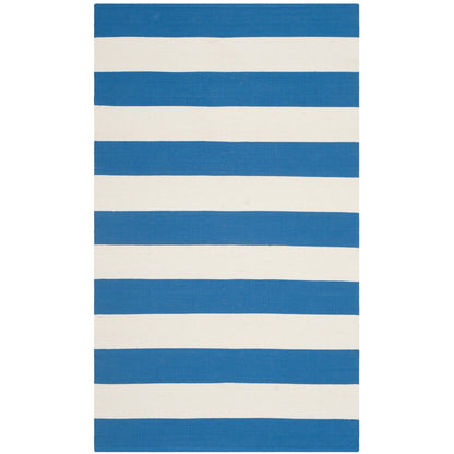 Tapis SAFAVIEH Montauk à rayures Geltrude en coton tissé plat fait main