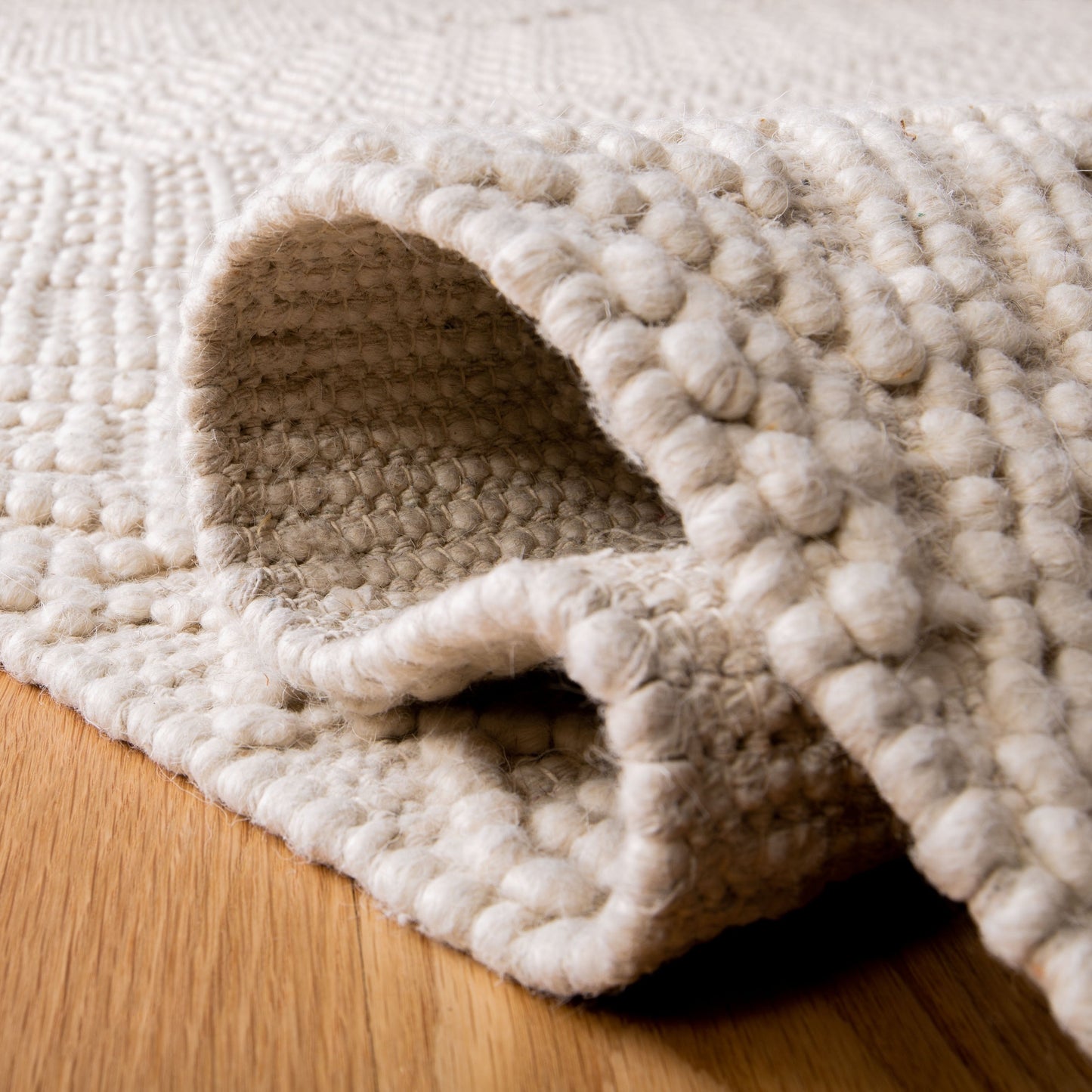 Tapis à franges en laine Natura Estel fait main SAFAVIEH