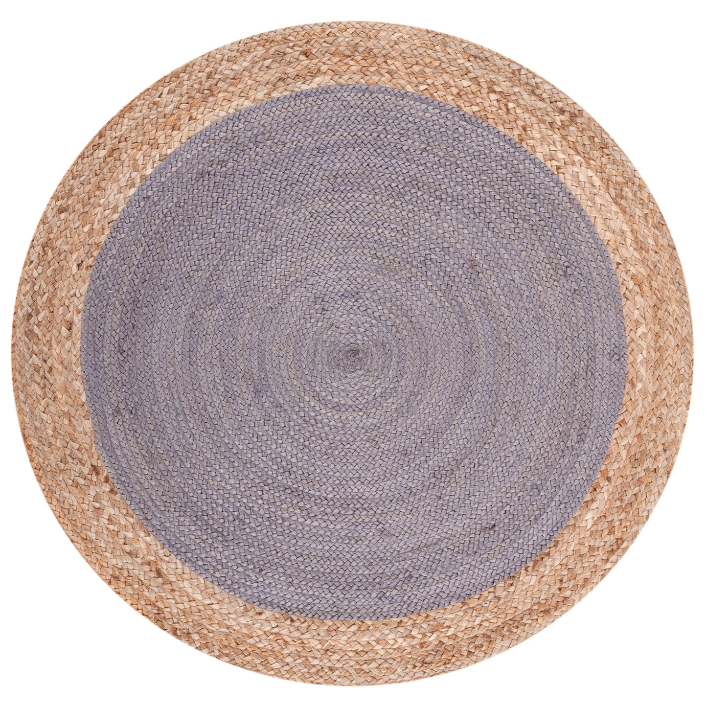 Tapis rond en jute à bordure Jolette en fibres naturelles fait main SAFAVIEH