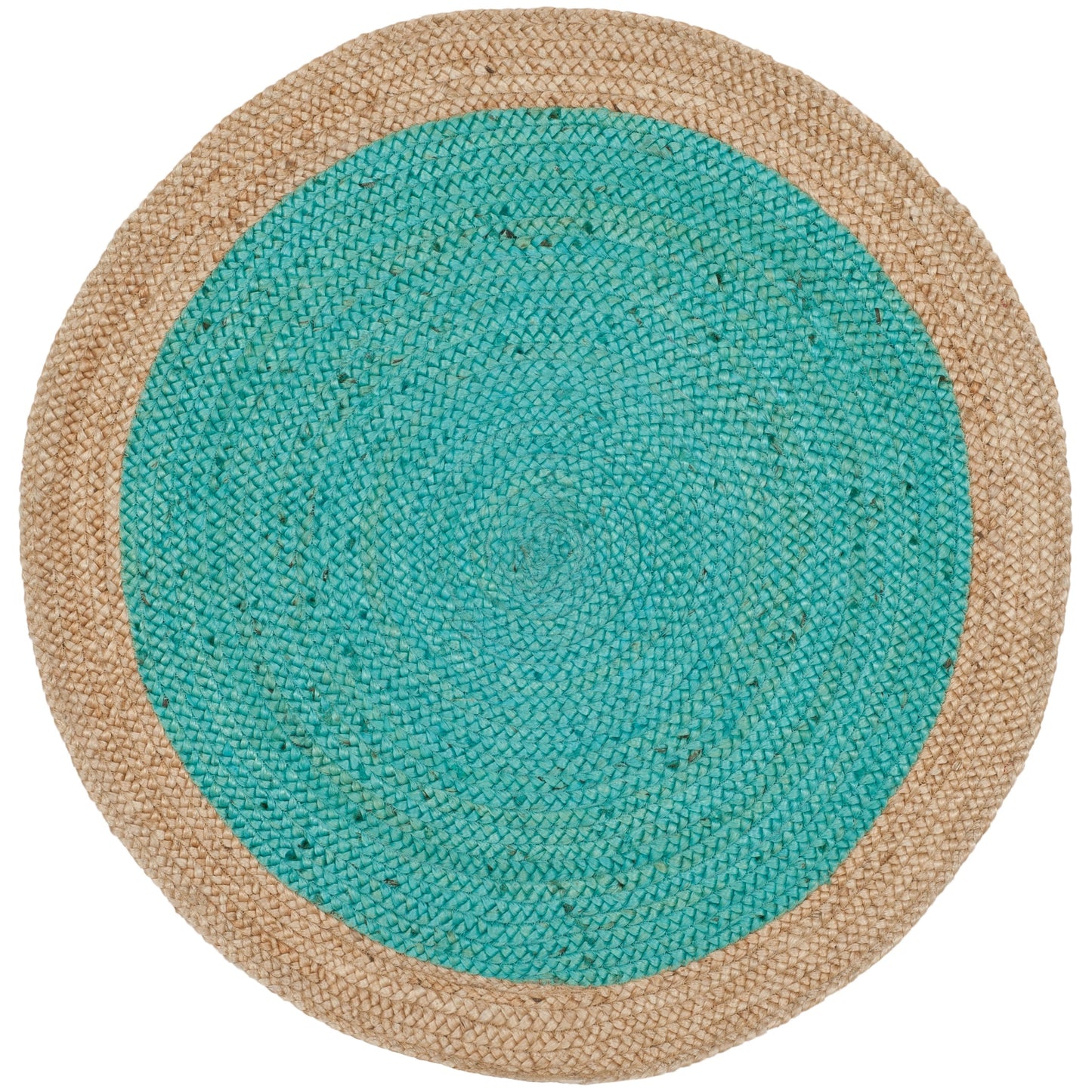 Tapis rond en jute à bordure Jolette en fibres naturelles fait main SAFAVIEH