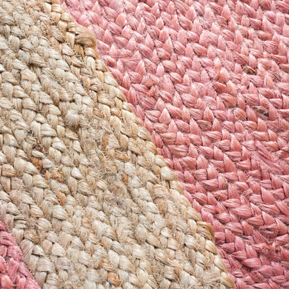 Tapis rond en jute à bordure Jolette en fibres naturelles fait main SAFAVIEH