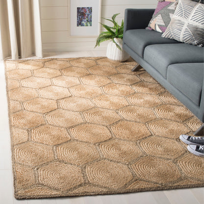 Tapis en jute alvéolé Nargiz en fibres naturelles, fait main, SAFAVIEH
