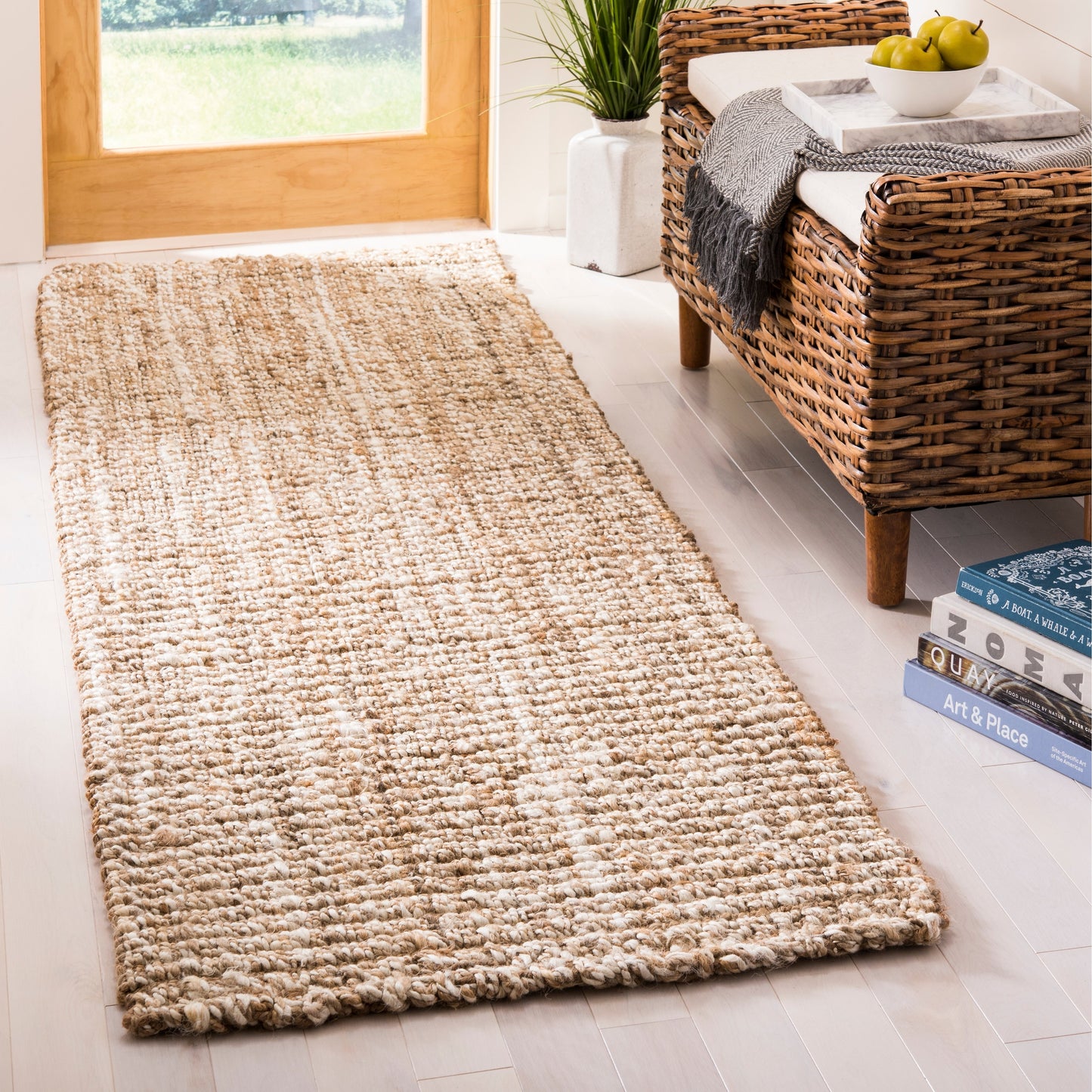 Tapis SAFAVIEH en fibres naturelles de jute et rayonne, fait main