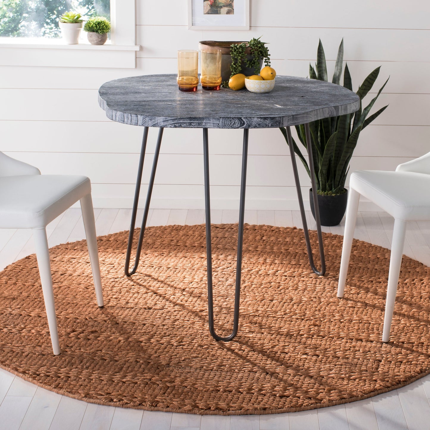 SAFAVIEH Tapis en jute Zaniyah en fibre naturelle fait à la main