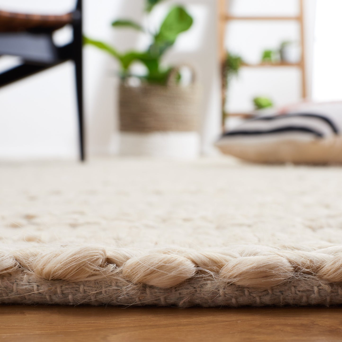 SAFAVIEH Tapis en jute Zaniyah en fibre naturelle fait à la main