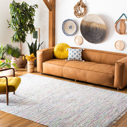 Tapis en coton à rayures fines fait main SAFAVIEH