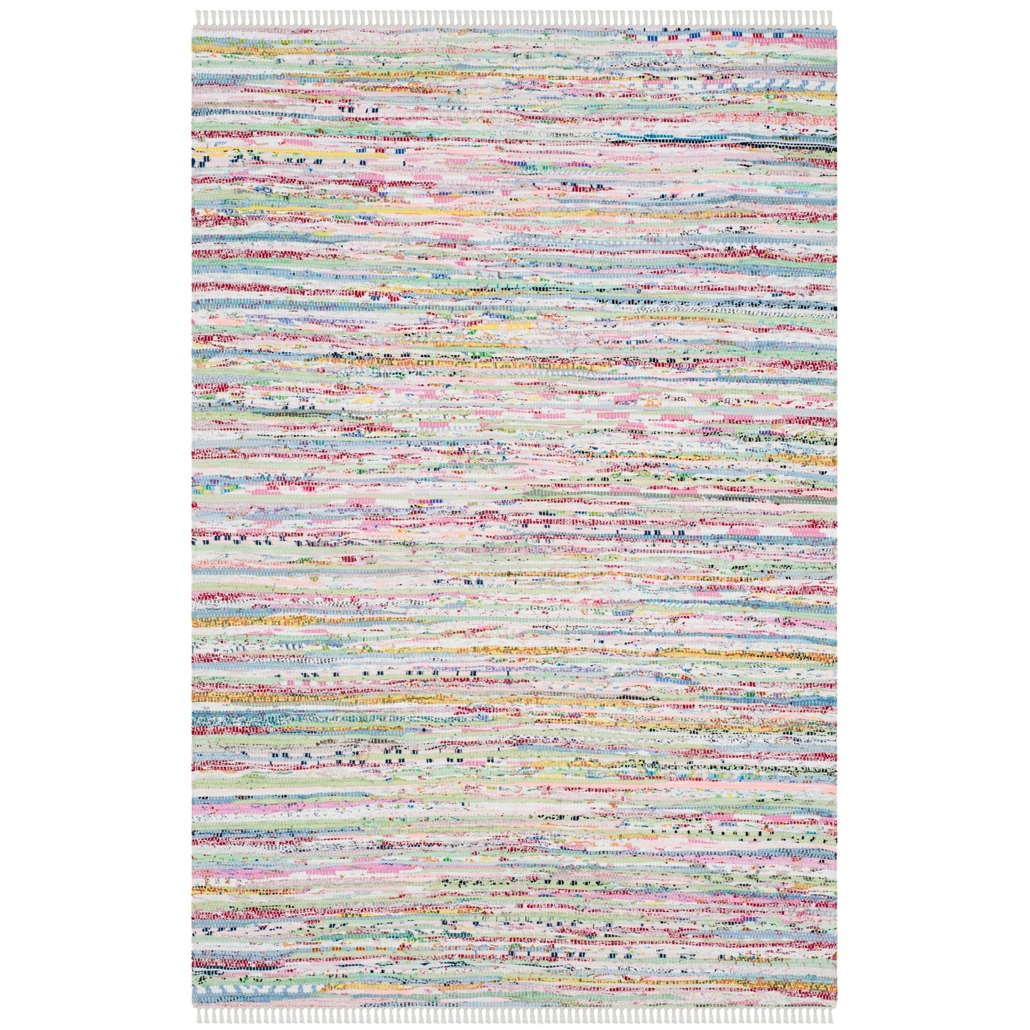 Tapis en coton à rayures fines fait main SAFAVIEH