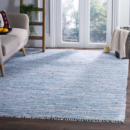Tapis en coton à rayures fines fait main SAFAVIEH