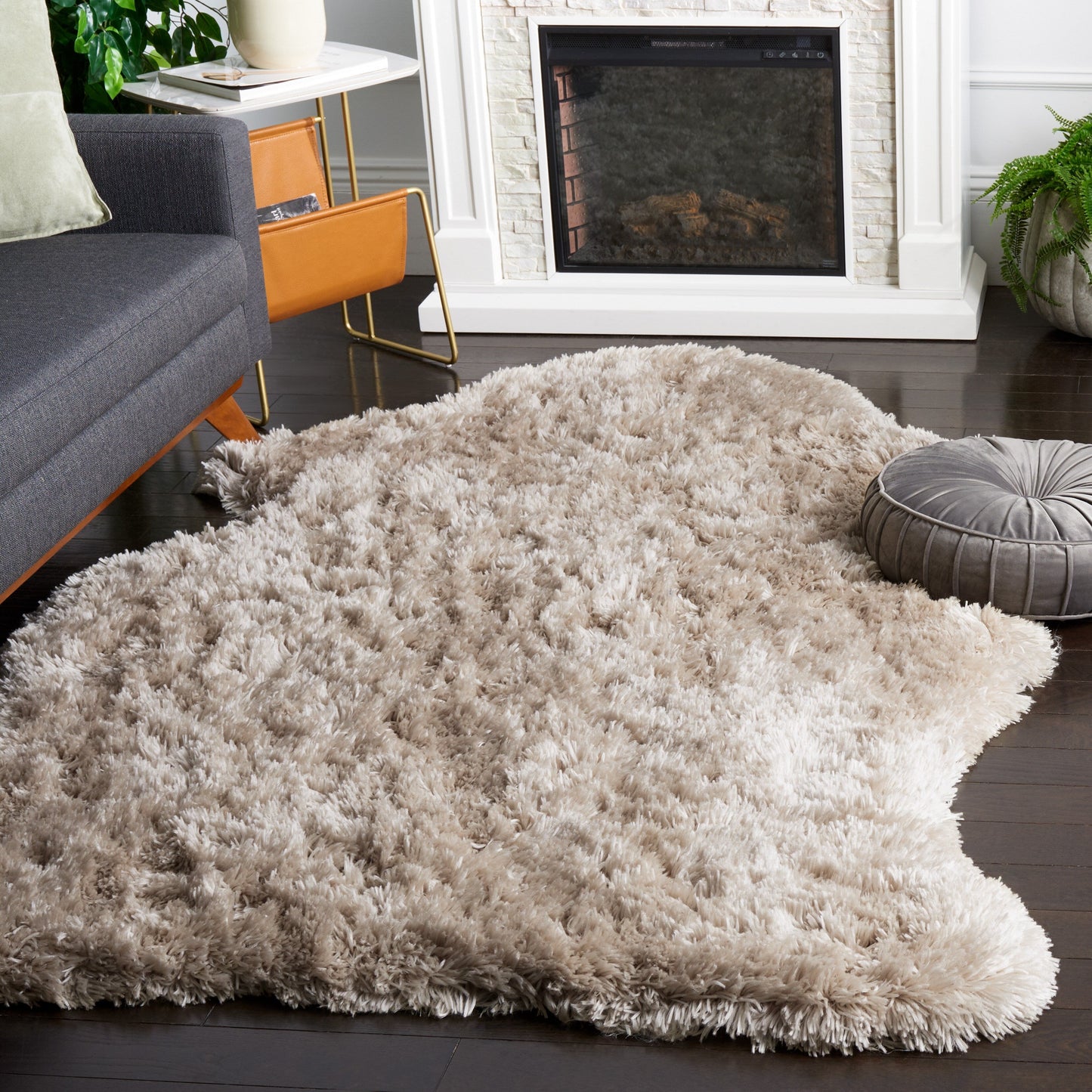 SAFAVIEH Tapis extra épais fait main Vukosava Shag Guenevere 3 pouces