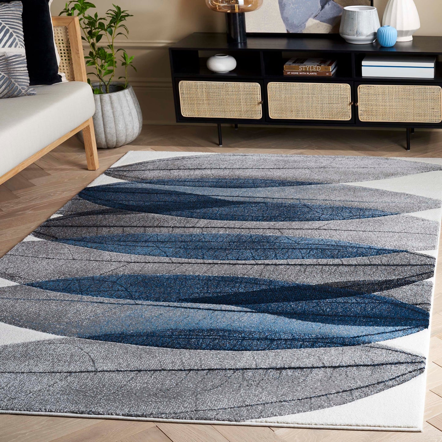 Tapis abstrait moderne du milieu du siècle SAFAVIEH Hollywood Josefine