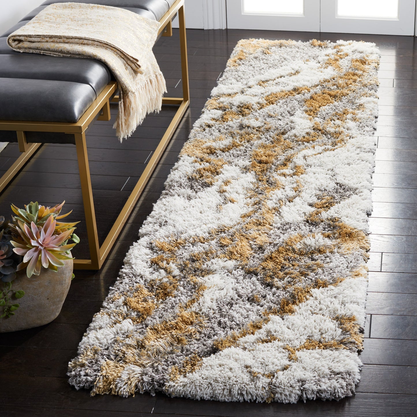 Tapis SAFAVIEH Horizon Shag Remona de 6,6 cm d'épaisseur